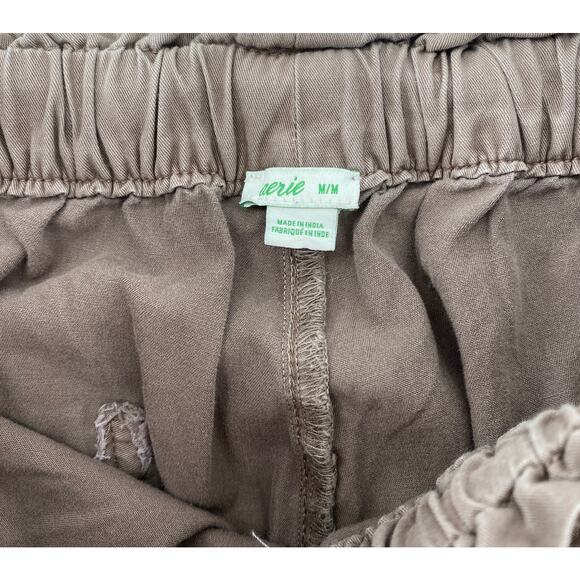 2 pair Womens SZ Medium Short Cotton Aerie Falls Creek Cinch Tie Brown Blue - Picture 4 of 4